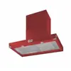 Hotte FALCON CONTEMPORAINE 900 ROUGE CERISE/NICKEL BROSSE - FHDCT900RD/N