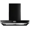 Hotte décorative murale FALCON HOTTE PKR Contemporaine 90 CM NOIR CHROM