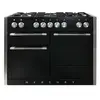 Piano de cuisson gaz FALCON Semi Pro MERCURY 120 NOIR MAT INOX POLI