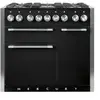Piano de cuisson gaz FALCON Semi Pro MERCURY 100 NOIR MAT INOX POLI
