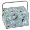 Coffret à couture motif Chiens - 18.5x25.5x14.5 cm - Distrifil Multico...