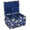 Boîte de Couture Automne - 23.5x31x20cm - Hobby Gift Bleu Marine - Ble...