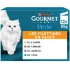 12x85g Gourmet Perle Les filettines en sauce - Pâtée pour chat