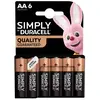 DURACELL - Blister 6 piles Simply AA - LR06