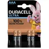 Duracell Ultra Power Set de 4 Piles Alcalines Type AAA