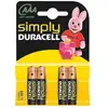 Piles Alcalines DURACELL Simply DURSIMLR3P4B LR03 AAA 1.5V (4 pcs)
