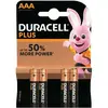 PILES ALCALINES Blister 4 * AAA - LR03 DURACELL - MN2400B4 TU