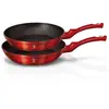 Set de Poêles à Frire Induction 22 - 26cm Aluminium Antiadhésif Marbre...