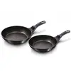 Set de Poêles à Frire Induction 22 - 26cm Aluminium Antiadhésif Marbre sans PFOA, Berlinger Haus, Carbon Pro, , Gris