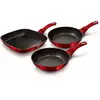 Set de 2 Poêles à Frire 1 Grill Induction 20-24-28cm Aluminium, Antiad...