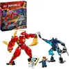 LEGO 71808 NINJAGO Le Robot Élémentaire du Feu de Kai, Jouet Ninja ave...