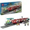 LEGO City 60423 Le tramway et la station du centre-ville, véhicule pou...