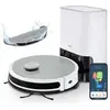 MEDION® MEDION X21 SW - Robot Aspirateur Laveur avec Station de Vidang...