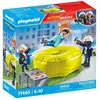 PLAYMOBIL 71465 Pompiers avec coussin de sauvetage - Action Heroes - L...