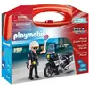 PLAYMOBIL - Valisette Motard de Police - Garçon - 13 éléments - A part...
