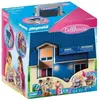 PLAYMOBIL 70985 Maison Transportable Bleue, 3 personnages, Accessoires...