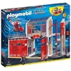 PLAYMOBIL 9462 Caserne de pompiers avec hélicoptere, City Action, Mixt...