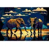 Roovi Des Éléphants Pleins de Vie