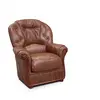 Vente-unique - Fauteuil Salon - Fauteuil 100% Cuir de Buffle Marron Daphne