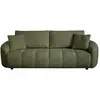 Canape droit convertible vert 3 places