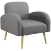 Fauteuil en tissu ESKIMO coloris gris
