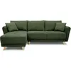 Canapé d'angle convertible réversible 3-4 places CLAUDIUS - Tissu Vert...
