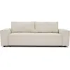 Canapé droit convertible 3 places JOSH - velours côtelé beige - Coffre...