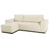 NO NAME  Canapé d'angle convertible réversible - 4 places - JOSH - Tissu velours cotelé - Pearl - Coffre - 242 x 155 x 86 cm