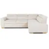 CASAPY Canapé d'angle convertible réversible - 45 places - kelio - velours côtelé beige - 245 x