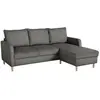 CASAPY Canapé d'angle fixe - 3 places - CHIPY - Tissu Lincoln Anthraci...