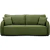 CASAPY Canapé convertible BARI 3 places - Tissu olive - Coffre de rangement - L215 x H89 x P100 cm