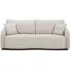 CASAPY Canapé convertible BARI 3 places - Tissu beige - Coffre de rangement - L215 x H89 x P100 cm