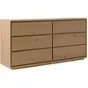 Commode 6 tiroirs bois Albin  Bois / Métal