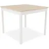 CAMIF Table à manger carrée effet bois clair et blanc 4 personnes