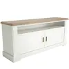 CAMIF Meuble TV effet bois et blanc L140 cm