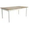 CAMIF Table à allonge effet bois et blanc 8 à 10 personnes L180