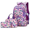 LARGEIGHT 3Pcs Sac Dos Enfant Fille Cartable Fille Primaire Grand avec...