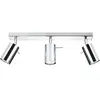 SOLLUX LIGHTING Spot pour plafond Round chromé, 3 lampes, linéaire