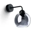 Applique Murale - SOLLUX - Alino - Noir - Acier/Verre - E27 - 60W