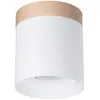 SOLLUX LIGHTING Spot pour plafond Rif, blanc, Ø 12 cm, bois, aluminium