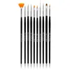 NEONAIL Nail Art Brushes kit de pinceaux ongles 10 pcs