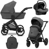 Kunert Baby - Poussette Brav 3in1 Br-02 Graphite siege auto