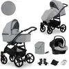 KUNERT BABY Poussette mata 09 b grey cadre noir siege auto