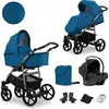 KUNERT BABY Poussette mata 04 gr marine cadre graphite siege auto