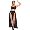Jupe et String Noirs avec Chaînes Dorées   Élégance et Séduction - M