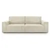 HOMIFAB Canapé convertible 3 Places avec coffre en velours côtelé beige