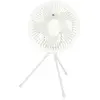 IKONKA Mini ventilateur de bureau sur pied blanc