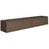 SELSEY Meuble TV 2 portes -suspendu - BEMMI- 175 cm - noyer du Wisconsin
