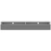 SELSEY Meuble TV - REDNAW - 180 cm - blanc mat - gris brillant - 2 niches ouvertes - avec 2 tiroirs - style moderne