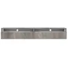 SELSEY Meuble TV - REDNAW - 180 cm - gris béton - 2 niches ouvertes - avec 2 tiroirs - style moderne - avec LED